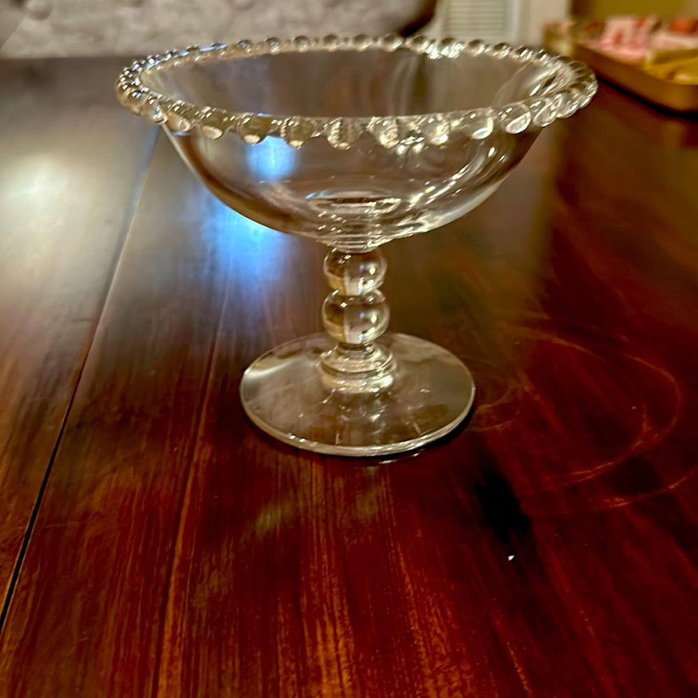 Imperial glass candlewick compote bowl stem 3400